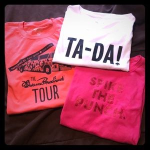 Lot of 3 Kate Spade graphic tees